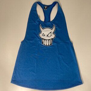 Small Women's Roller Derby Tank Top - Blue with Monster Muffin Logo